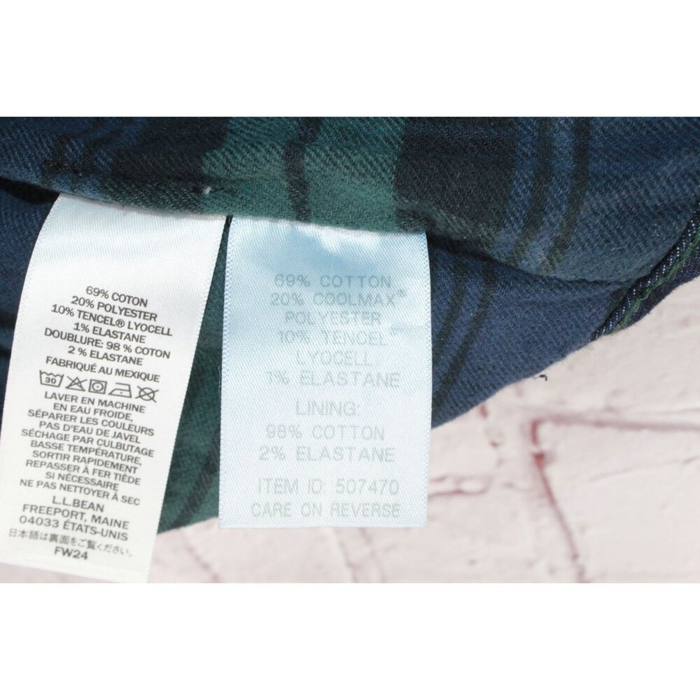 LL Bean Women’s Size 12 BeanFlex Lined Jeans Mid Rise Straight Leg Dark Wash - Picture 8 of 11